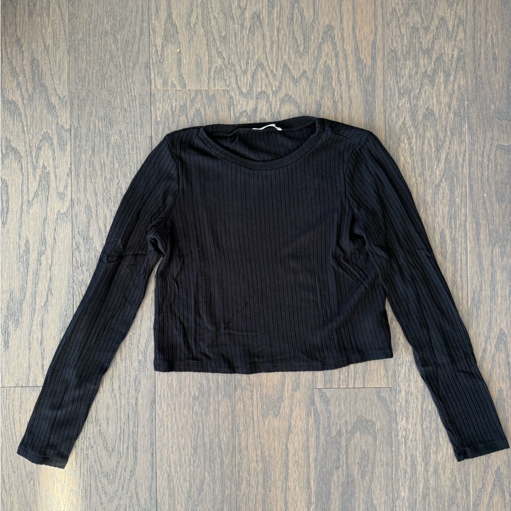 Reformation Ribbed Long Sleeve Top